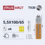 Savisriegiai Haushalt, DIN 7504N, 5,5 x 100/65 mm, 6 vnt.