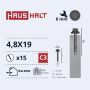 Savisriegiai Haushalt, DIN 7504K, 4,8 x 19 mm, 15 vnt.