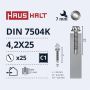 Savisriegiai Haushalt, DIN 7504K, 4,2 x 25 mm, 25 vnt.