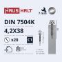 Savisriegiai Haushalt, DIN 7504K, 4,2 x 38 mm, 20 vnt.