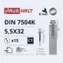Savisriegiai Haushalt, DIN 7504K, 5,5 x 32 mm, 15 vnt.