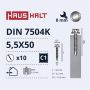 Savisriegiai Haushalt, DIN 7504K, 5,5 x 50 mm, 10 vnt.