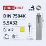 Savisriegiai Haushalt, DIN 7504K, 5,5 x 32 mm, 10 vnt.