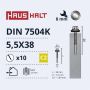 Savisriegiai Haushalt, DIN 7504K, 5,5 x 38 mm, 10 vnt.