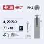 Savisriegiai Haushalt, DIN 14566, 4,2 x 50 mm, 10 vnt.