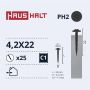 Savisriegiai Haushalt, DIN 14566, 4,2 x 22 mm, 25 vnt.