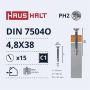 Savisriegiai Haushalt, DIN 7504O, 4,8 x 38 mm, 15 vnt.
