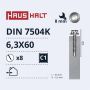 Savisriegiai Haushalt, DIN 7504K, 6.3 x 60 mm, 8 vnt.