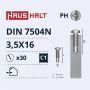 Savisriegiai Haushalt, DIN 7504N, 3.5 x 16 mm, 30 vnt.