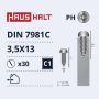 Savisriegiai Haushalt, DIN7981C, 3.5 x 13 mm, 30 vnt.