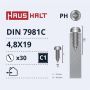Savisriegiai Haushalt, DIN7981C, 4,8 x 19 mm, 30 vnt.