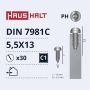 Savisriegiai Haushalt, DIN7981C, 5,5 x 13 mm, 30 vnt.