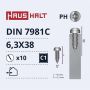 Savisriegiai Haushalt, DIN7981C, 6.3 x 38 mm, 10 vnt.
