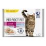 Konservuotas ėdalas katėms Perfect Fit, su žuvimi, 85gx4vnt.