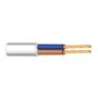 Kabelis Lietkabelis H03VVH2-F, 2 x 0,5 mm², baltas, 50 m