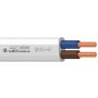 Kabelis Lietkabelis BVV-P, 2 x 1 mm², baltas, 25 m