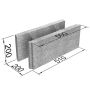 Pamatinis betono blokas Fibo, 200 x 200 x 510 mm