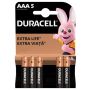 Elementai DURACELL, AAA/LR03, 1.5V, 5vnt.