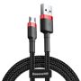 Kabelis BASEUS USB Type A M, MicroUSB M, 1m, juodas