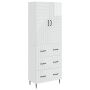 Spintelė 2 pcs Itin blizgi balta 66 x 34,5 x 90 cm