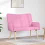 Dviejų vietų sofa Rožinė 115 x 61 x 87 cm audinys