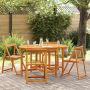 Sodo stalas 5 pcs Ruda Kietos akacijos mediena