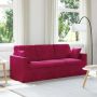 Sofa Vyno raudona 198 x 78 x 80 cm Aksomas
