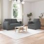 Sofa 2 pcs Tamsiai pilka 139 x 78 x 80 cm audinys