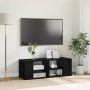 TV spintelių komplektas Juodas ąžuolas 102 x 35 x 35 cm