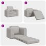 Sofa lova Debesų pilka 98 x 71 x 83 cm audinys