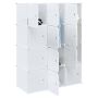Storage Cube Organizer su 12 kubelių ir pakabinamų strypų PP