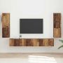 TV spintelių komplektas 4 pcs Senas medis Apdirbta mediena