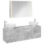 Vonios baldų rinkinys 4 pcs Betono pilka
