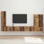 TV sieninio kabineto komplektas 6 pcs Senovinis medis