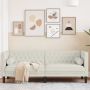 Trivietė chesterfield sofa su pagalvėlėmis, kreminė, aksomas