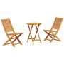 Sulankstomas bistro rinkinys 3 pcs Ruda Kietos akacijos mediena