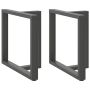 Valgomojo stalo kojos, T formos, 2 vnt., antracito spalvos, 70x35x(72-73) cm, plienas