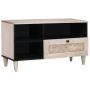 TV vienetai su stalčių Balta 80 x 33 x 46 cm Apdirbta mediena