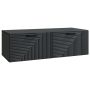 Sieninė TV spintelė Juoda 98 x 41 x 30 cm Apdirbta mediena