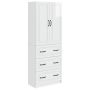 Spintelė 2 pcs Itin blizgi balta 66 x 34,5 x 87 cm