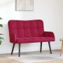 Dviejų vietų sofa Vyno raudonumo 115 x 61 x 87 cm Aksomas
