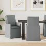 Valgomojo kėdės 2 pcs Šviesiai pilka 57 x 67 x 98 cm audinys