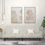 Dvivietė sofa-lova, kreminės spalvos, aksomas