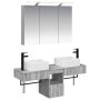 Vonios spintos komplektas 4 pcs Pilka Sonoma 100 x 14,5 x 70 cm
