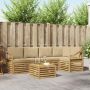 Lauko sofos komplektas 6 pcs Balta ir kreminė 59 x 59 x 37 cm