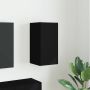 TV sieninė spintelė Juoda 30 x 31 x 60 cm Apdirbta mediena