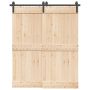 Stumdomų durų įrangos rinkinys, juodos spalvos, 183cm, plienas