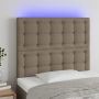 Galvūgalis su LED, taupe spalvos, 80x5x118/128cm, audinys