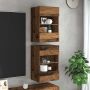 Sieninės spintelės su LED apšvietimu televizoriui 2 vnt, 40x30x60,5 cm