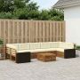 Lauko sofos komplektas 8 pcs Natūralus ir grietinėlė